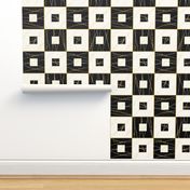 Faux Re Mi: Black & Cream Stone Tiles, Marble Tile, Art Deco 