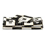 Faux Re Mi: Black & Cream Stone Tiles, Marble Tile, Art Deco 