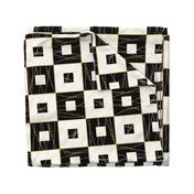 Faux Re Mi: Black & Cream Stone Tiles, Marble Tile, Art Deco 