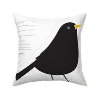 Cut'n Sew Pillow "Blackbird"