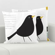 Cut'n Sew Pillow "Blackbird"
