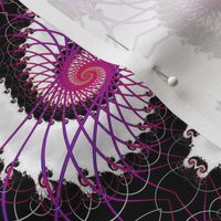 Netted Fractal Tentacles in White and Pink
