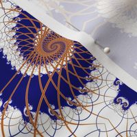 Netted Fractal Tentacles in Royal Blue and Gold