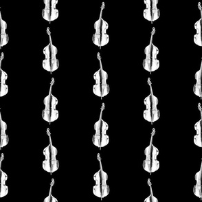 Cello Print Pattern on Black