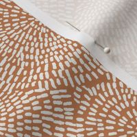 handdrawn scallop fabric - coordinate fabric, muted nursery fabric - sfx1346 caramel