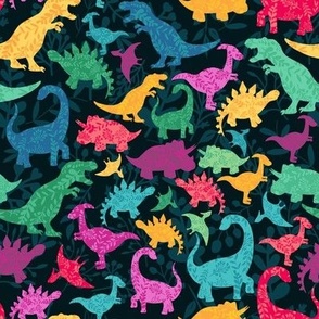 Small Dino Vine Pattern Folk Dark