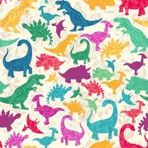 Small Dino Vine Pattern Folk Dark