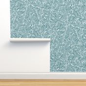 Textured Bamboo Forest in Teal Blue