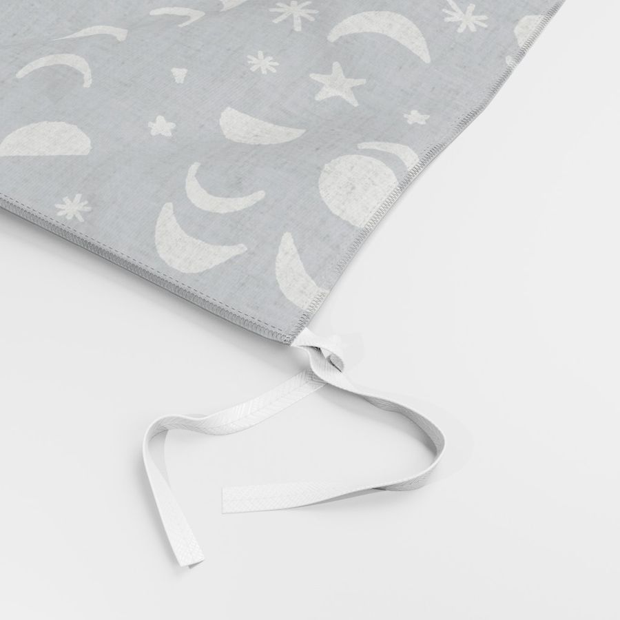 moon and stars nursery fabric - sfx3928 indigo