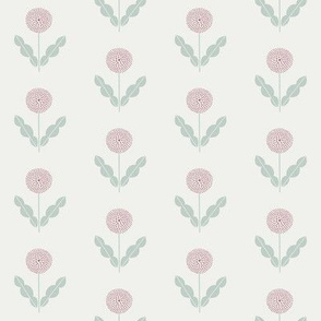 dandelion fabric - minimal floral meadow fabric - sfx1718, sfx6205  clover milky green