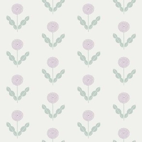 dandelion fabric - minimal floral meadow fabric - sfx3307 sfx6205 lavender milky green