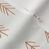 pinetree fabric - minimal tree fabric, forest woodland nursery fabric - sfx1346 caramel