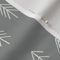 pinetree fabric - minimal tree fabric, forest woodland nursery fabric - sfx1501 dove