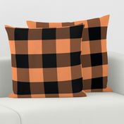 Country persimmon and black big plaid