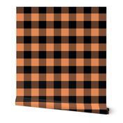 Country persimmon and black big plaid