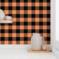 Country persimmon and black big plaid