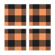 Country persimmon and black big plaid