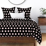 Jumbo Dots in blush/black