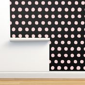 Jumbo Dots in blush/black