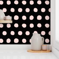 Jumbo Dots in blush/black