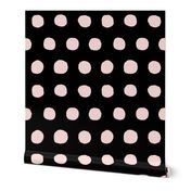 Jumbo Dots in blush/black