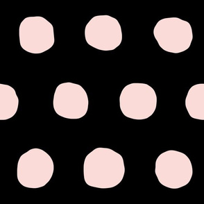 Jumbo Dots in blush/black