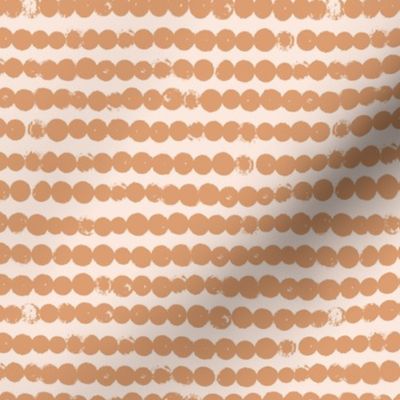 String of dots raw abstract ink spots minimal Scandinavian style neutral nursery orange beige sand 