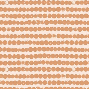 String of dots raw abstract ink spots minimal Scandinavian style neutral nursery orange beige sand 