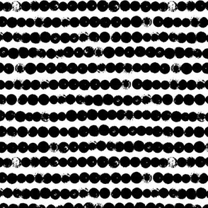 String of dots raw abstract ink spots minimal Scandinavian style neutral nursery monochrome black and white