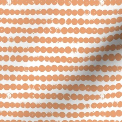 String of dots raw abstract ink spots minimal Scandinavian style neutral nursery off white orange sun