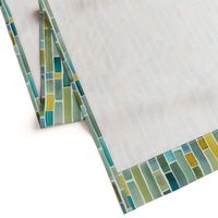 Watercolour Stripes in Green – 7/8 inch width