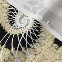Netted Fractal Tentacles in Beige and Black