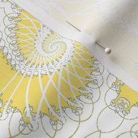 Netted Fractal Tentacles in Yellow and White