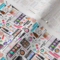 Tiny watercolor makeup beauty products