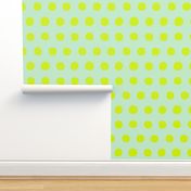 Jumbo Dots in mint/neon