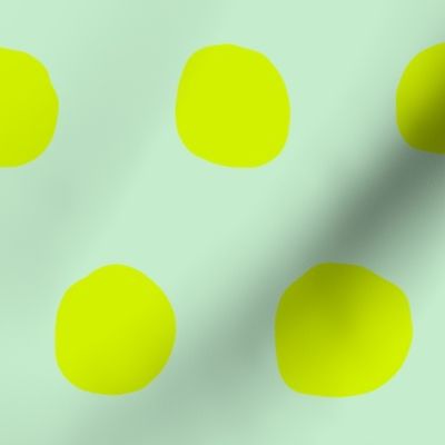 Jumbo Dots in mint/neon