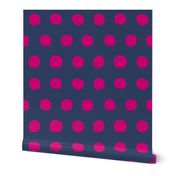 Jumbo Dots in navy/fuschia