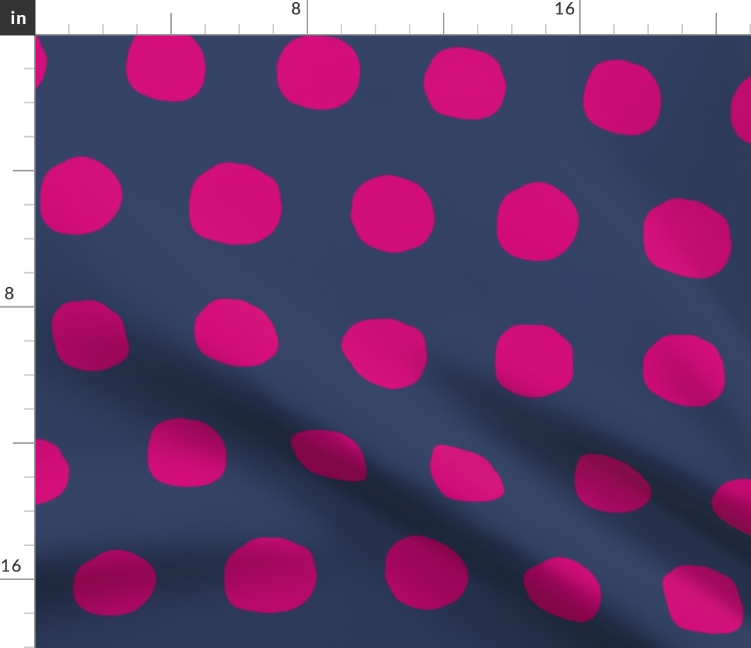 Jumbo Dots in navy/fuschia