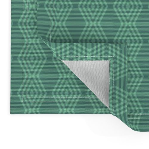 JP12 - Small -  Buffalo Plaid Diamonds on Stripes in Mellow Green Tones