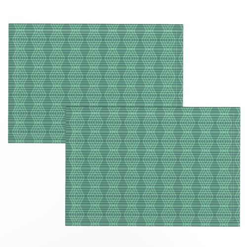 JP12 - Small -  Buffalo Plaid Diamonds on Stripes in Mellow Green Tones