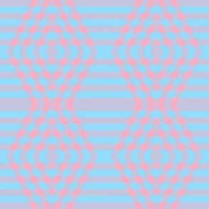 JP11 - Medium - Buffalo Plaid Diamonds on Stripes in Pink, Blue and Lavender
