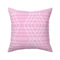 JP13 - Large -  Buffalo Plaid Diamonds on Stripes in Pink Fantasy