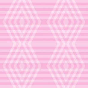 JP13 - Medium - Buffalo Plaid Diamonds on Stripes in Pink Fantasy