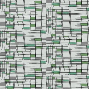 Mid-Century Grid in Green