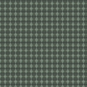 JP17 - Miniature - Buffalo Plaid Diamonds on Stripes in Woodsy Sage Green