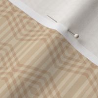 JP19 - Small - Buffalo Plaid Diamonds on Stripes in Beige