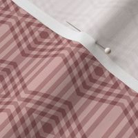 JP24  - Small  - Buffalo Plaid Diamonds on Stripes in Rusty Dusty Mauve