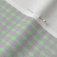 JP25 - Buffalo Plaid Diamonds on Stripes in  Lilac and Mint Green