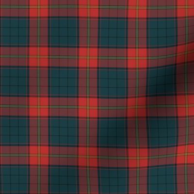 Ulster district tartan, 2" red - bright