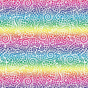 rainbow batik doodles (rainbow has 8" repeat)
